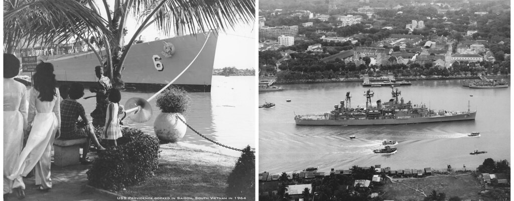 USS Providence docked in Saigon, South Vietnam in 1964
