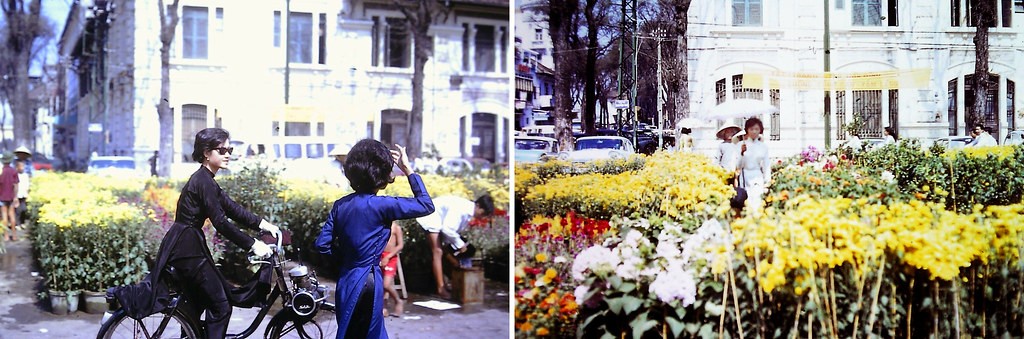 Saigon Feb 1967 - Chợ hoa Tết Đinh Mùi - Tòa nhà góc Nguyễn Huệ-Ngô Đức Kế