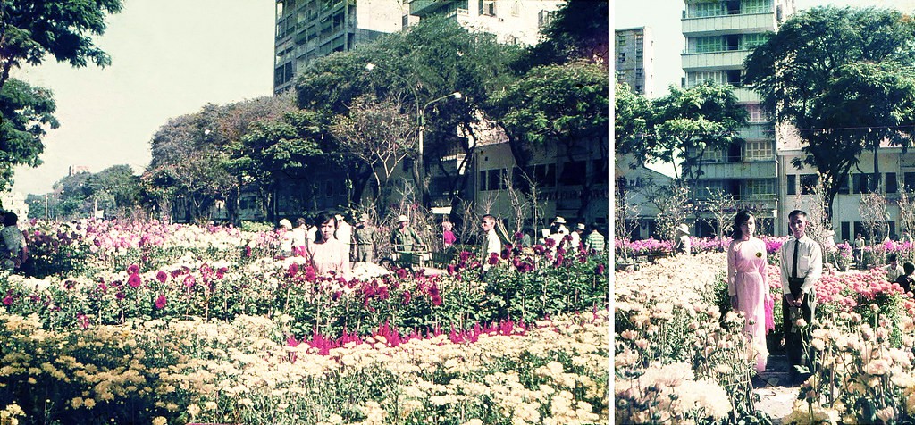 SAIGON 1967 - Chợ hoa Tết đường Nguyễn Huệ