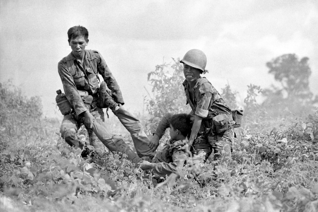 Wounded Soldier Carried to Safety
