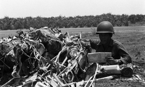 April 17, 1975: Road one between Xuan Loc and Saigon Photo by LAURENT MICHEL