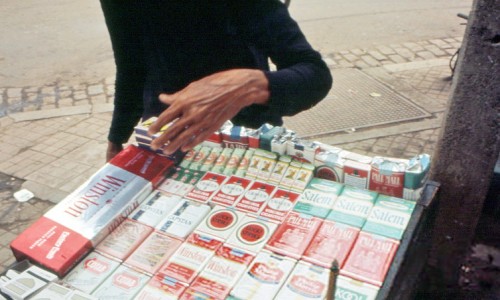 Woman Selling Black Market Cigarettes