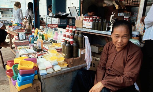 Vendor Waiting for Customers 1969