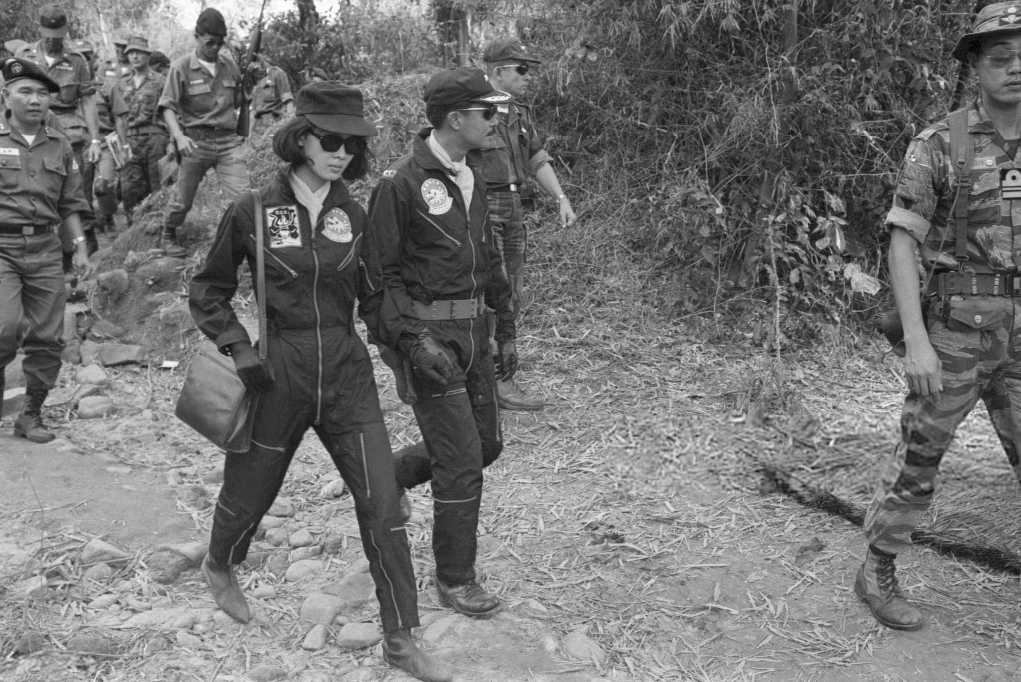 South Vietnamese Officer Walking with his wife - Feb 6, 1966