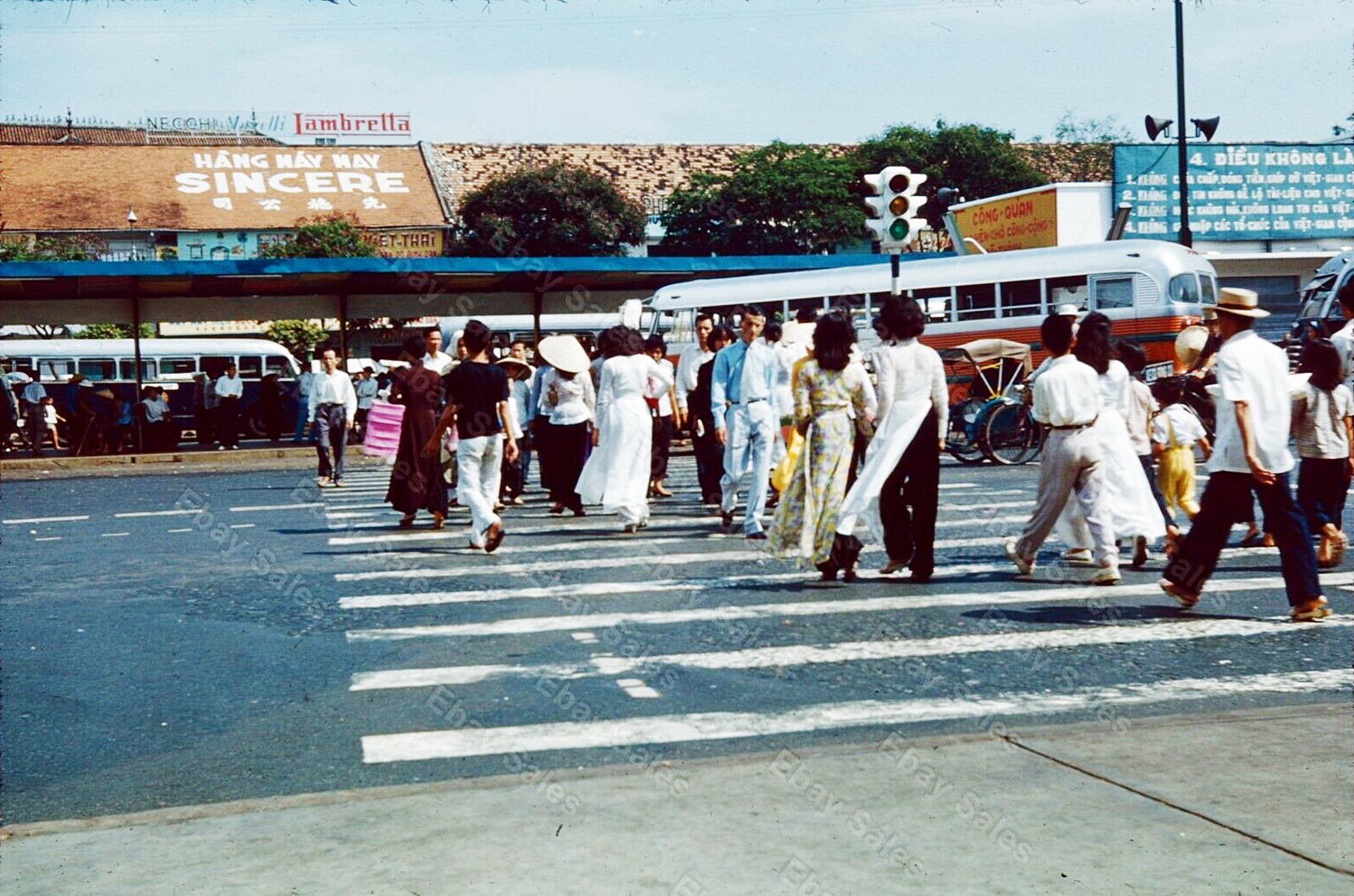 Saigon Vietnam War Time Street Scene