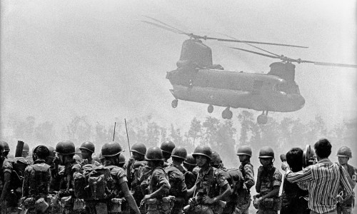 Evacuations of the wounded by South Vietnamese Army soldiers on Highway One - April 15, 1975