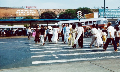 Saigon Vietnam War Time Street Scene