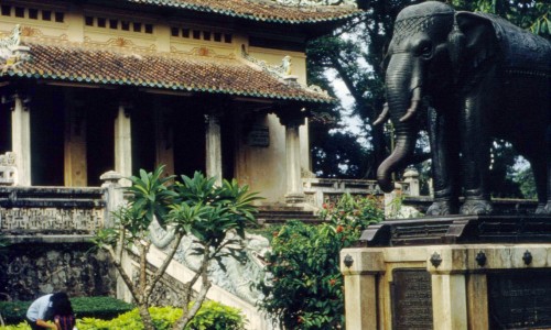 SAIGON 1967 - Botanical gardens, pagoda, elephant commemorates visit of King of Thailand in 1930