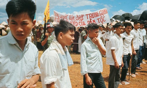 Vietnam War 1966 - North Vietnamese Prisoners at Repatriation Ceremony (July 20, 1966)