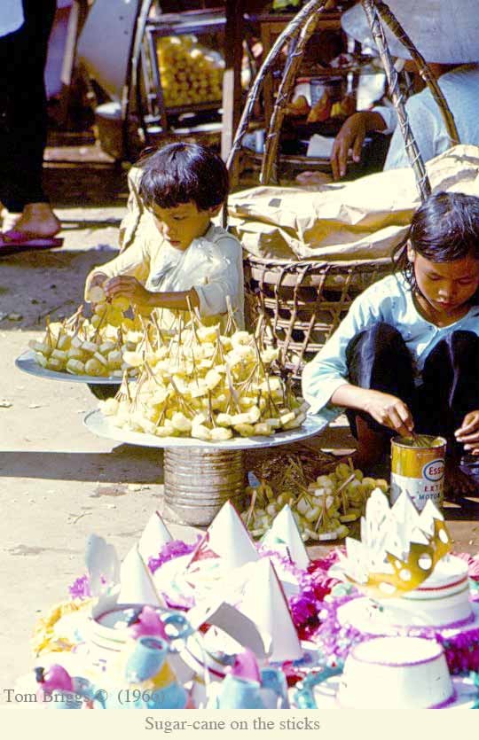 Saigon 1966 - Sugar-came on the sticks - Photo by Tom Briggs
