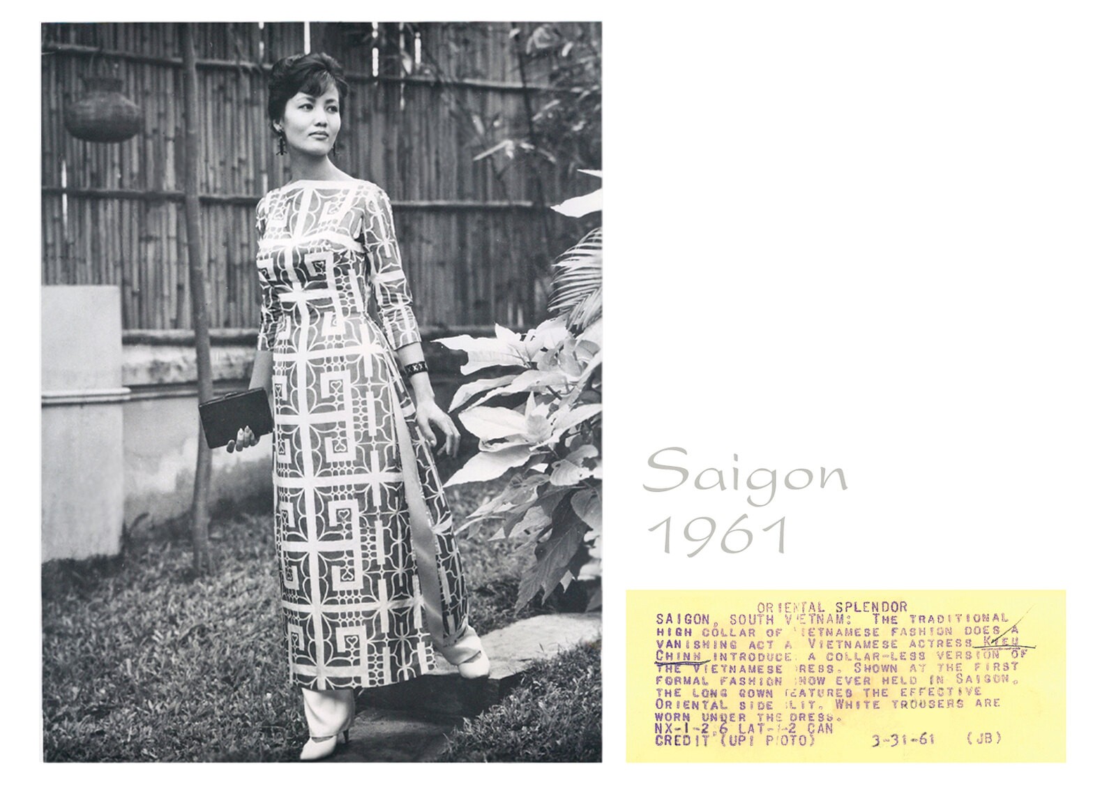 Saigon 1961 - Actress Kieu Chinh