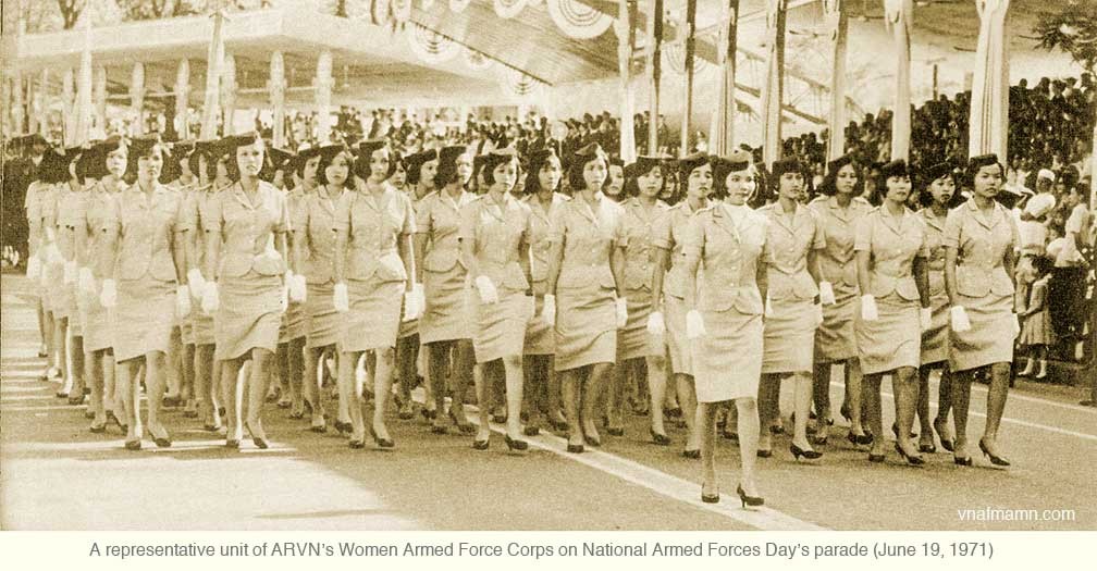 Saigon, June 19.1973 - The National Armed Force Day's parade & arvn women