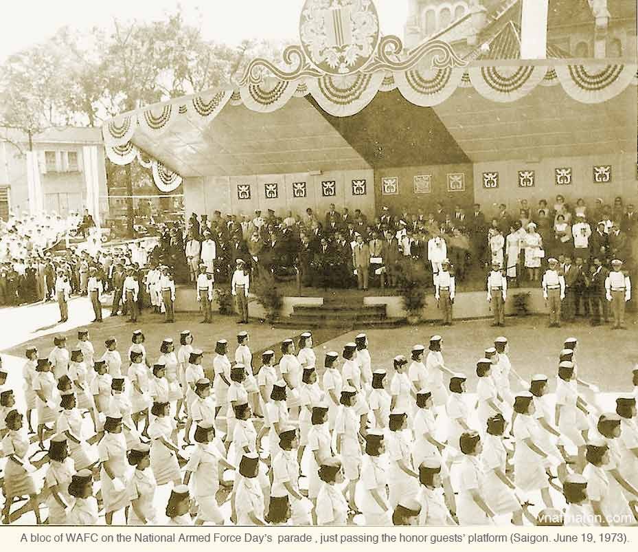 Saigon, June 19.1973 - The National Armed Force Day's parade & arvn women