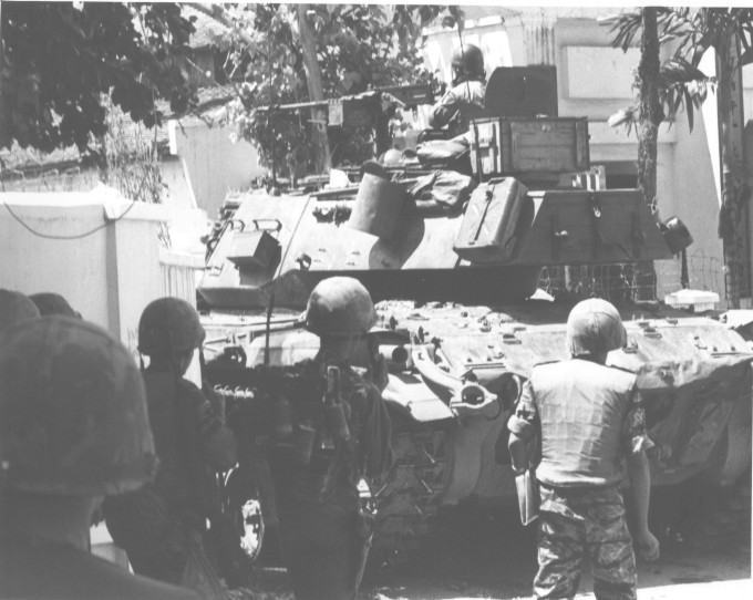 Gia Dinh, June 1968 - Vietnamese Marines Fight Communist Infiltrators in Gia Dinh - Photo by Douglas Pike Photograph Collection