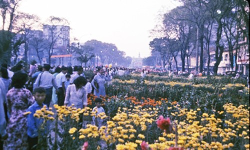 Saigon 1966 - Chợ Hoa tết đường Nguyễn Huệ - Photo by Darryl Henley Collection