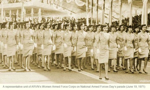 Saigon, June 19.1973 - The National Armed Force Day's parade & arvn women