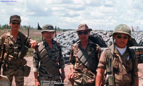 ARVN (Army of the Republic of Viet Nam) assigned to us.  Photo at Fire Base Chris, 1969
