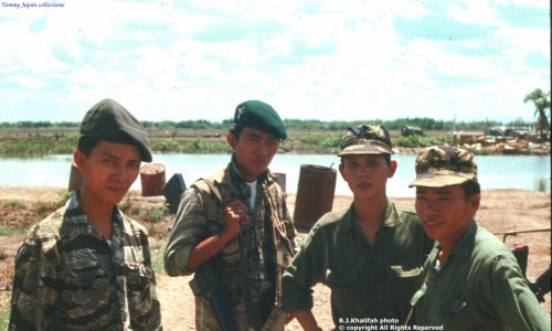 ARVN soldiers attached to Co. A, 5.12.199 at Fire Base Chris, 1969