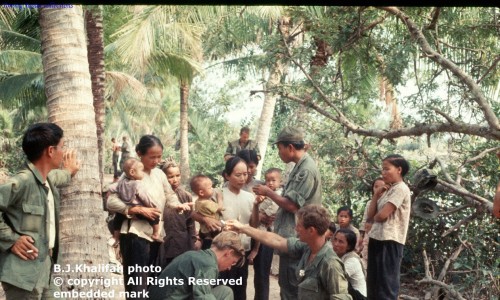 Near Tan Nhut village.The medics would provide basic medical services to local villages, 1969