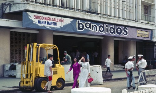 Saigon Nov 1968 - Movie house at Old JUSPAO on Nguyen Hue - Photo by Brian Wickham
