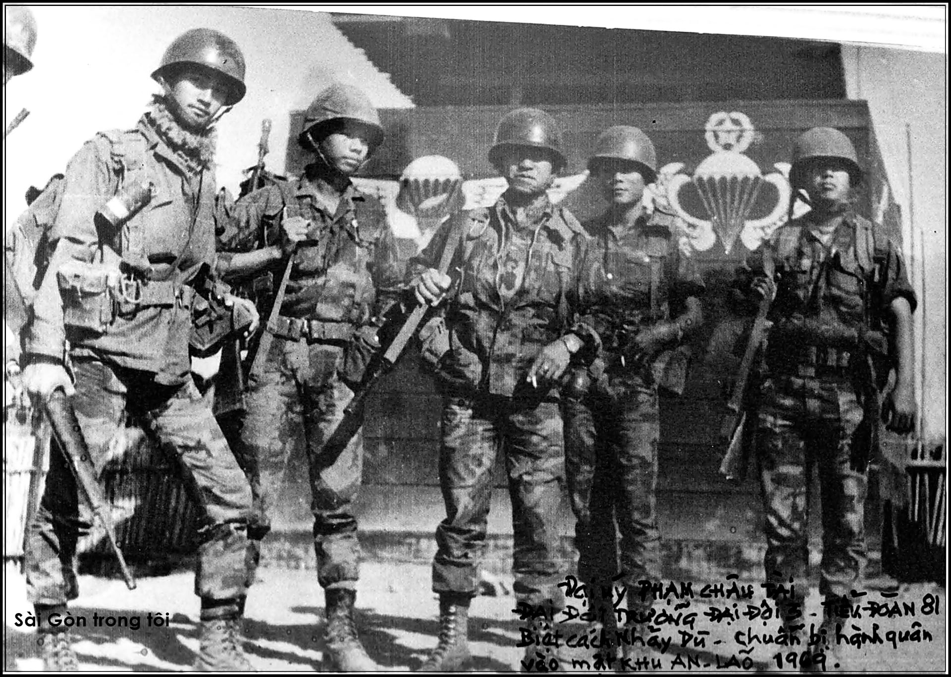 Các Chiến Sĩ Tiểu Đoàn 81 Biệt Cách Dù VNCH chuẩn bị hành quân vào mật khu An Lão của cộng phỉ năm 1969